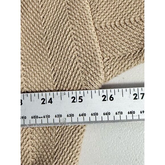 Vintage Chaps Ralph Lauren Sweater Mens L Beige Knit Eclectic Grandpa Fisherman - Picture 7 of 8